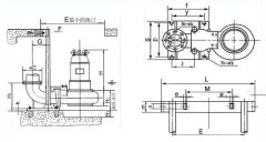 QWP潜水无堵塞排污泵安装尺寸图